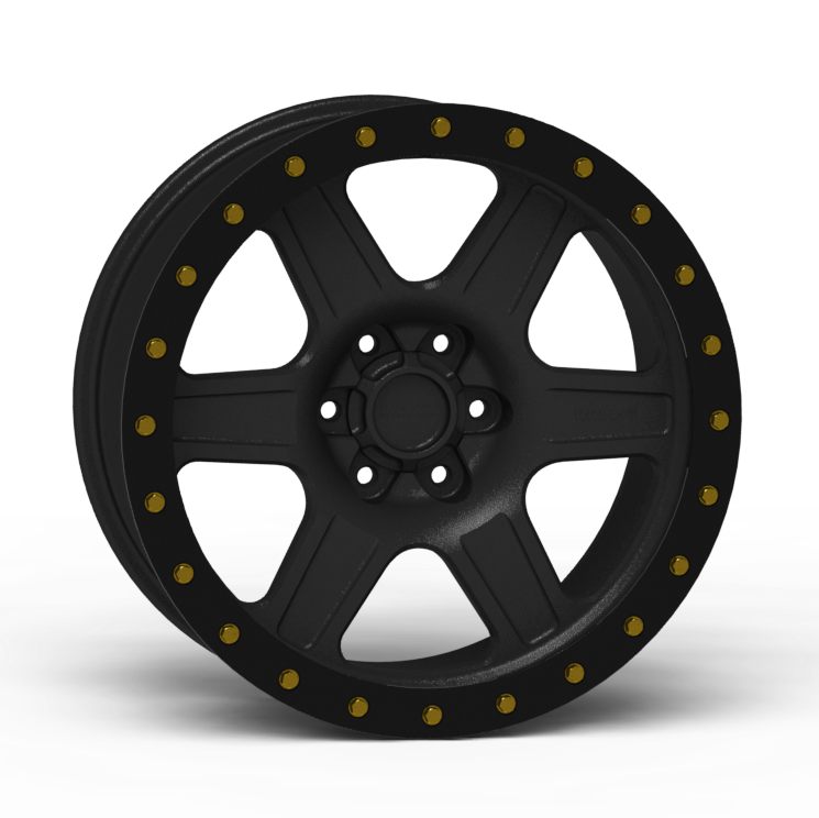G400 Simulated Beadlock Wheel 18x9.0" 5 & 6 Lug - TechLite Ring Front View