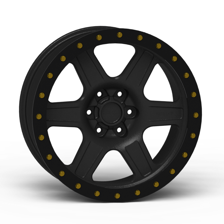 G400 Simulated Beadlock Wheel 20x9.0" 5 & 6 Lug - TechLite Ring Front View