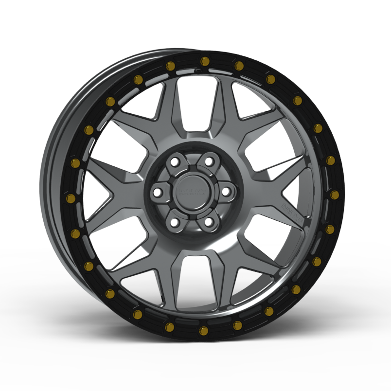 G700 Simulated Beadlock Wheel 20x9.0" 5 & 6 Lug - TechLite Ring