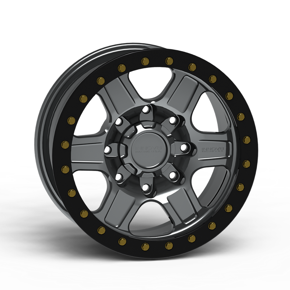 G400 Simulated Beadlock Wheel 18x9.0" 8 Lug - TechLite Ring Front View