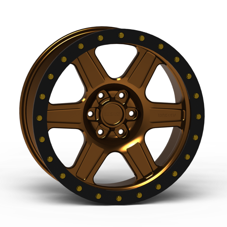 G400 Simulated Beadlock Wheel 20x9.0" 5 & 6 Lug - TechLite Ring Front View