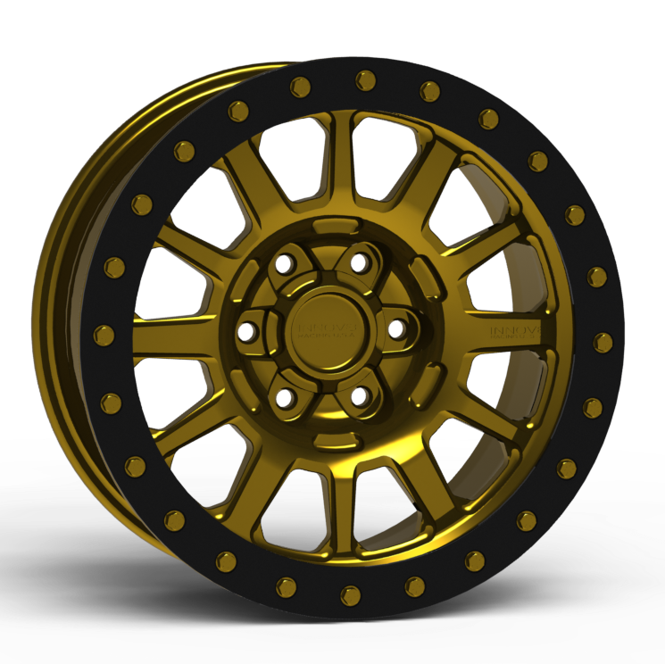 G600 Simulated Beadlock Wheel 18x9.0" 5 & 6 Lug - TechLite Ring Front View