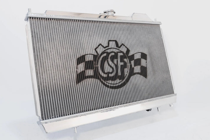 Mitsubishi Evo 4/5/6/7/8/9 Full Size Slim All-Aluminum Radiator w/ 12in SPAL Fan Front View