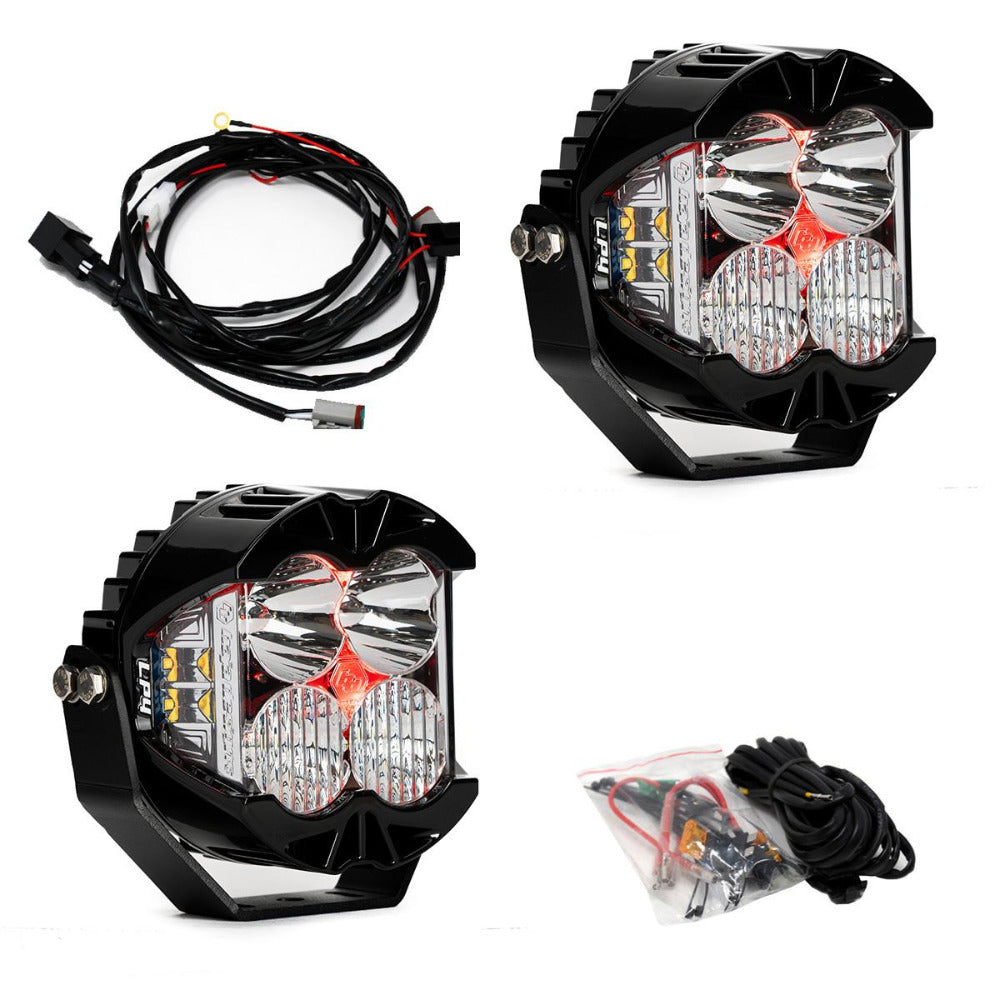 LP4 Pro, Pair Driving/Combo LED, Red Backlight Baja Designs Display of Included Parts