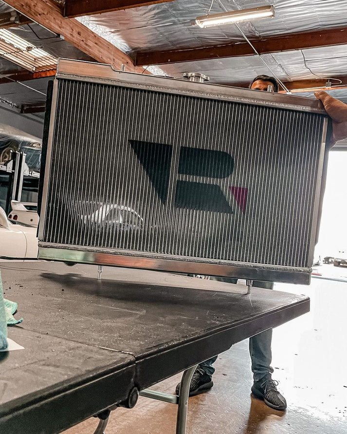 R32 Skyline GT-R/GTS Full Billet Aluminum High-Performance Radiator Front View