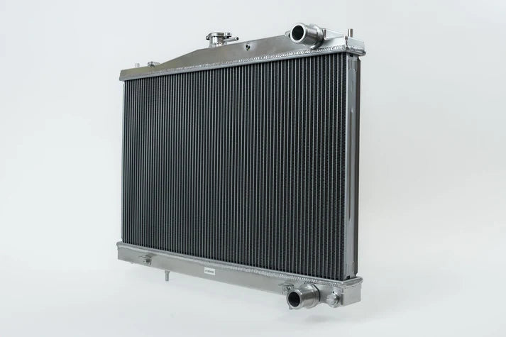 R33 Skyline GT-R/GTS Full Billet Aluminum High-Performance Radiator - Raw Billet Front View