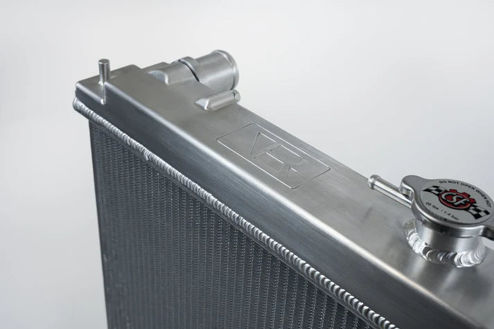R33 Skyline GT-R/GTS Full Billet Aluminum High-Performance Radiator - Raw Billet Front View