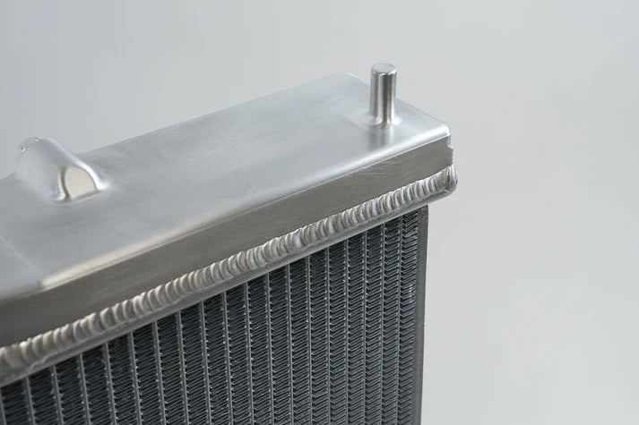 R33 Skyline GT-R/GTS Full Billet Aluminum High-Performance Radiator - Raw Billet Front View