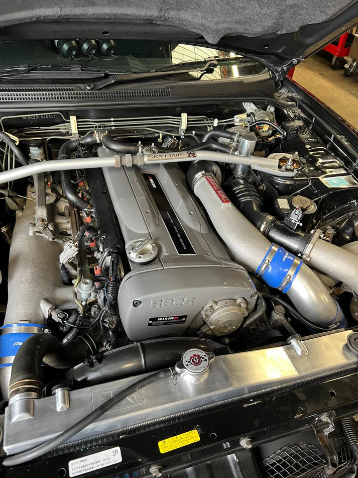 R33 Skyline GT-R/GTS Full Billet Aluminum High-Performance Radiator - Raw Billet Front View