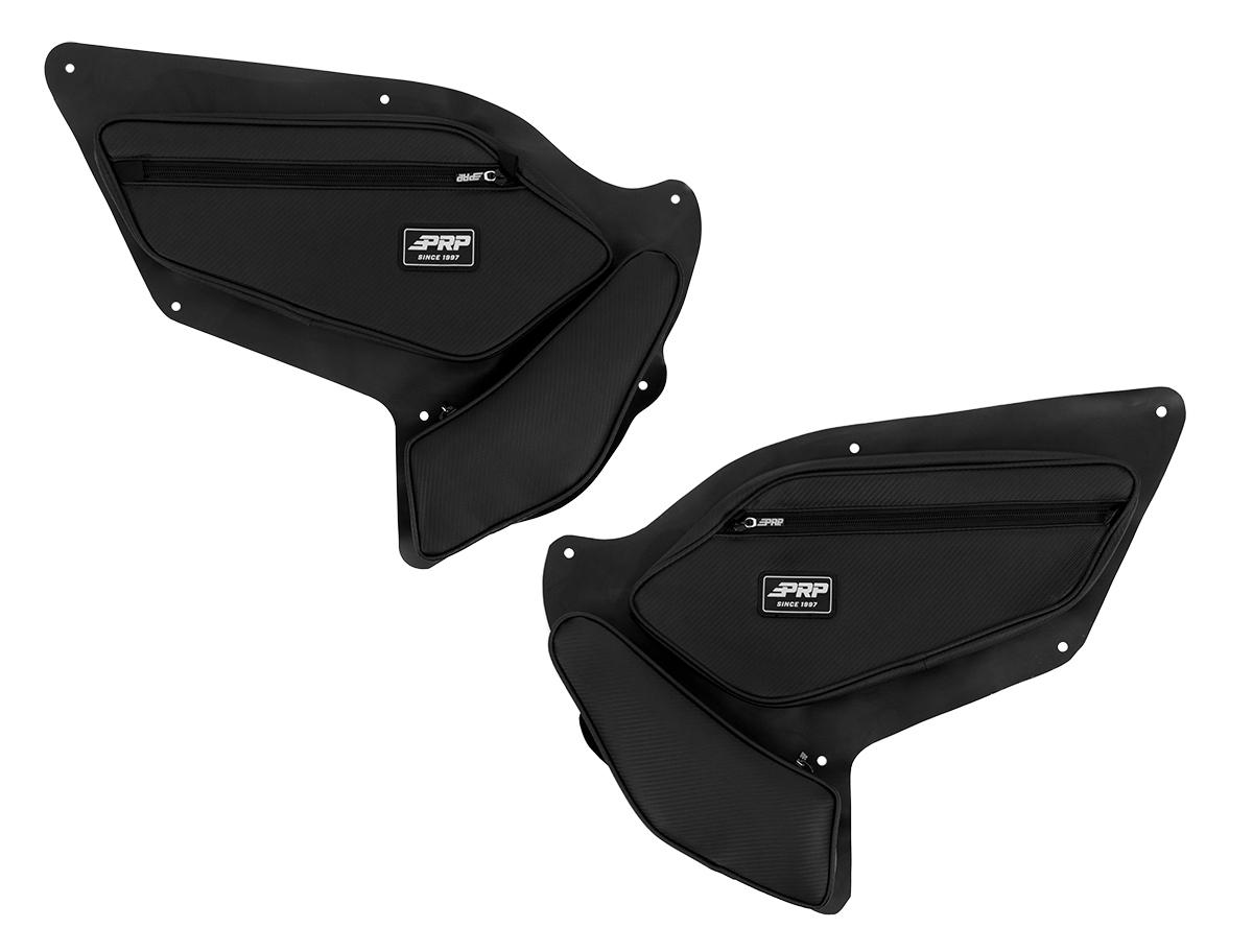 PRP Front Door Bags with Knee Pad for Polaris RZR PRO XP, PRO R, Turbo R (Pair) Front View