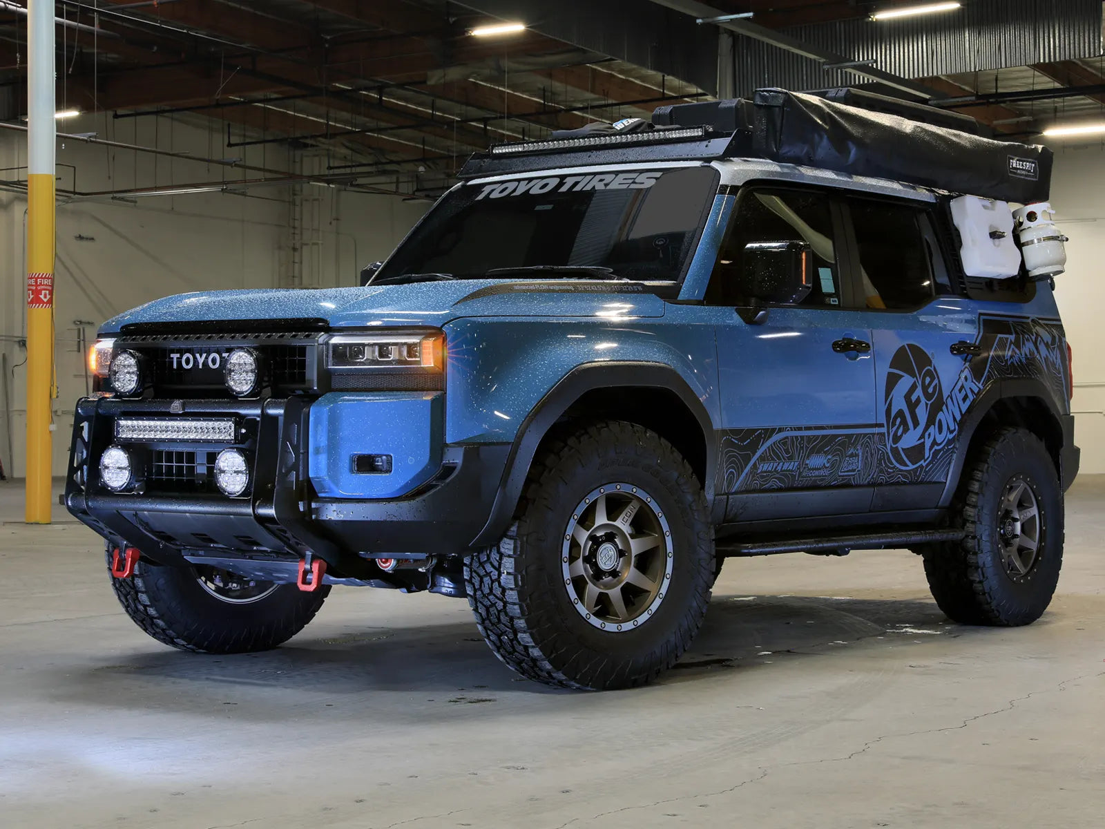 aFe POWER Terra Guard Bull Bar with Optional RIGID Lights for the LC250
