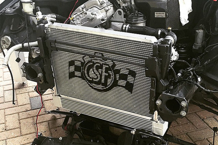 BMW E46 M3 / E39 M5 Race-Spec Dual-Pass Oil Cooler Front View