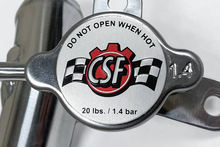 FR-S/BRZ/86/GR86 All-Aluminum Filler Neck w/1.4 bar High Pressure Radiator Cap Front View
