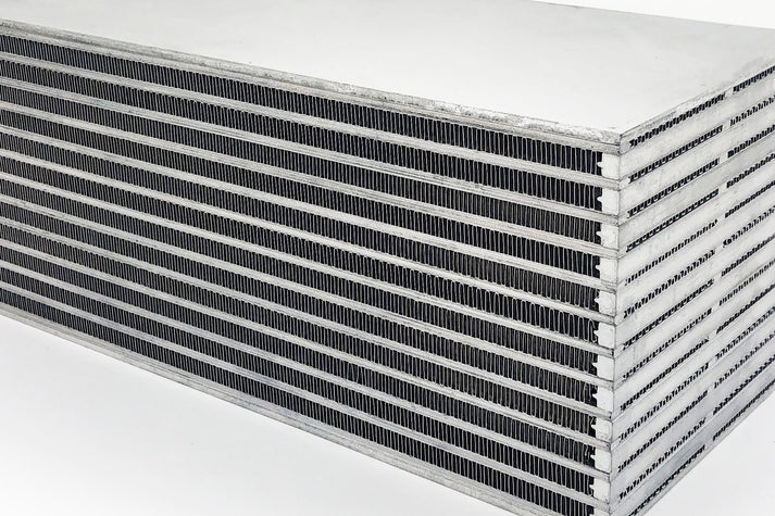 Air-to-Water Bar & Plate Intercooler Core 12L x 5H x 5W Front View