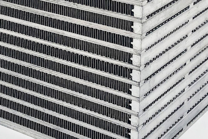 Air-to-Water Bar & Plate Intercooler Core 8.5L x 6H x 6W Front View