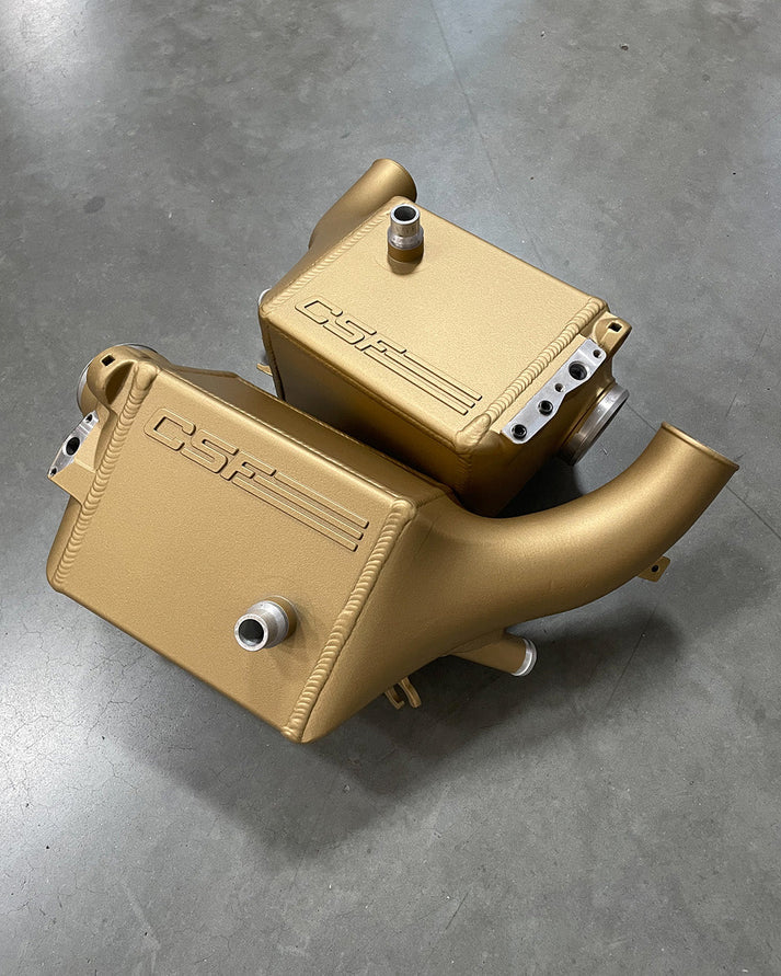 BMW X5M / X6M / XM High-Performance Charge-Air-Coolers Front View Gold