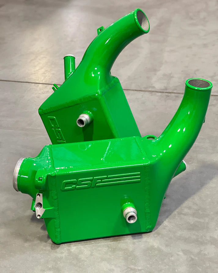 BMW F9X M5/M8 Twin Charge-Air-Cooler Set Front View Green