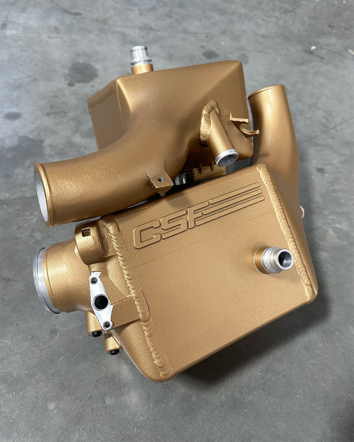 BMW G9X M5 High-Performance Charge-Air-Coolers Front View Gold