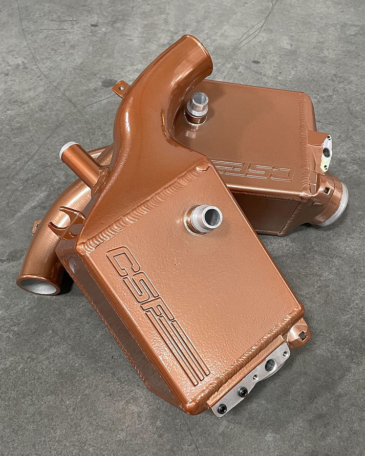 BMW G9X M5 High-Performance Charge-Air-Coolers Front View Rose Gold