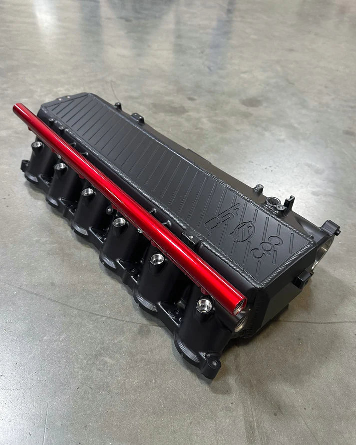 A90 Supra / BMW B58 Charge-Air Cooler Manifold Front View Black