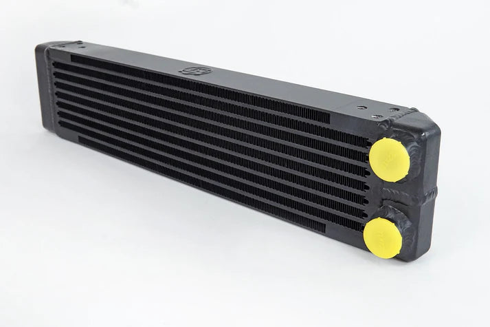 Universal Dual-Pass Oil Cooler / RS Porsche / M22 x 1.5 / 22L x 4.75H x 2.16W Front View