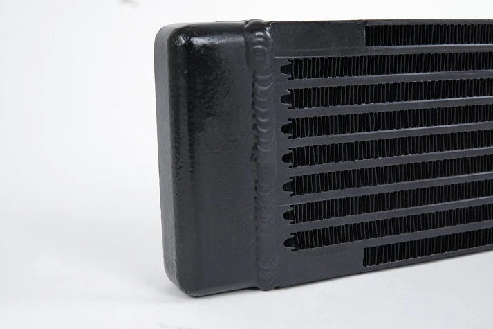 Universal Dual-Pass Oil Cooler / RS Porsche / M22 x 1.5 / 22L x 4.75H x 2.16W Front View