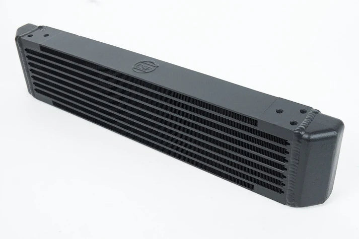 Universal Single-Pass Oil Cooler / RSR Porsche / M22 x 1.5 / 22L x 4.75H x 2.16W Front View
