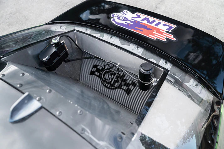 Motorsport Dual-Pass Radiator with Shroud + 14" SPAL brushless fans & harnesses