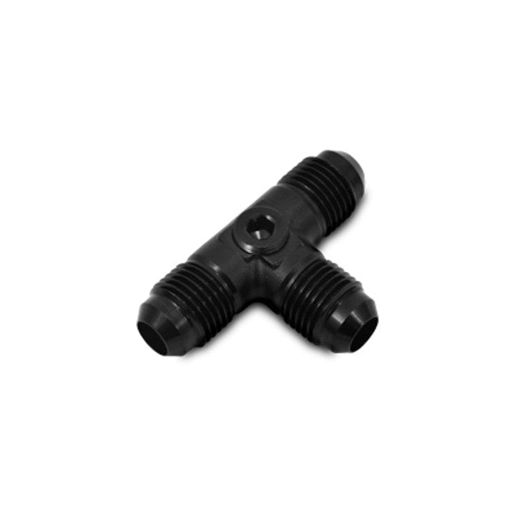 Male AN Flare Tee Adapters with 1/8" NPT Port Front View