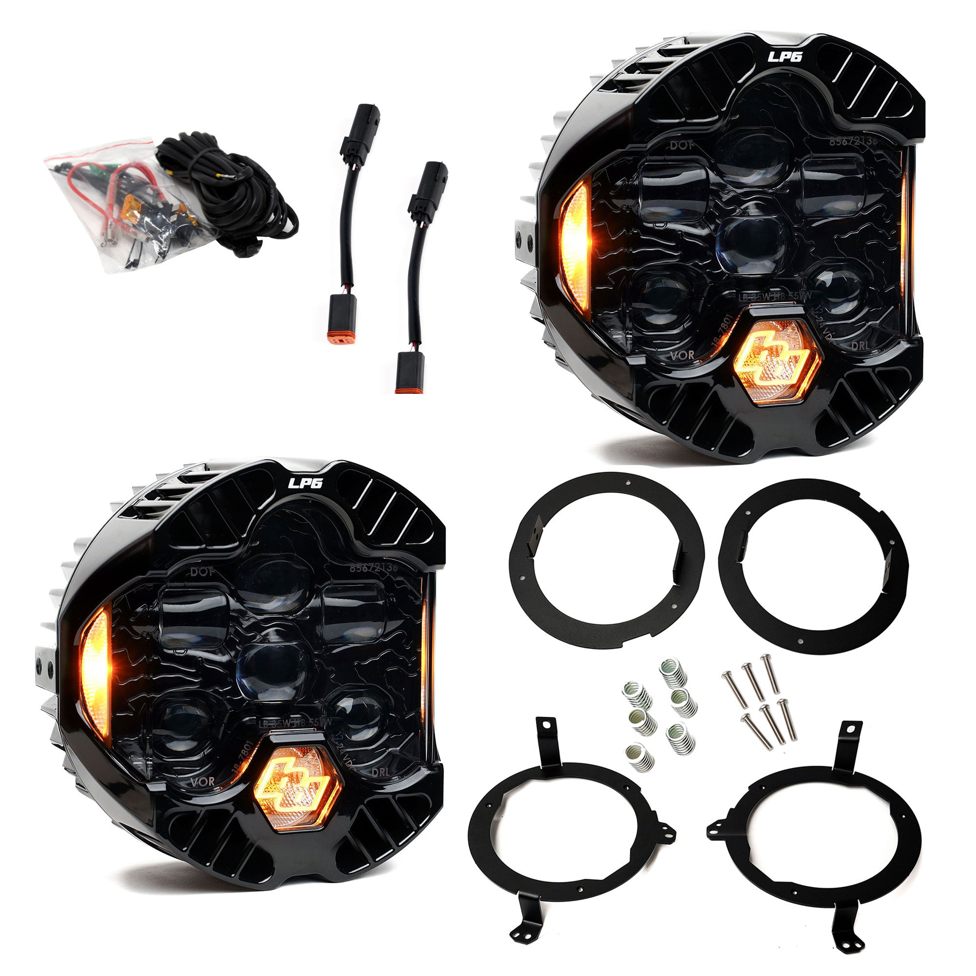 DOT LP6 LED Headlight Kit Front View