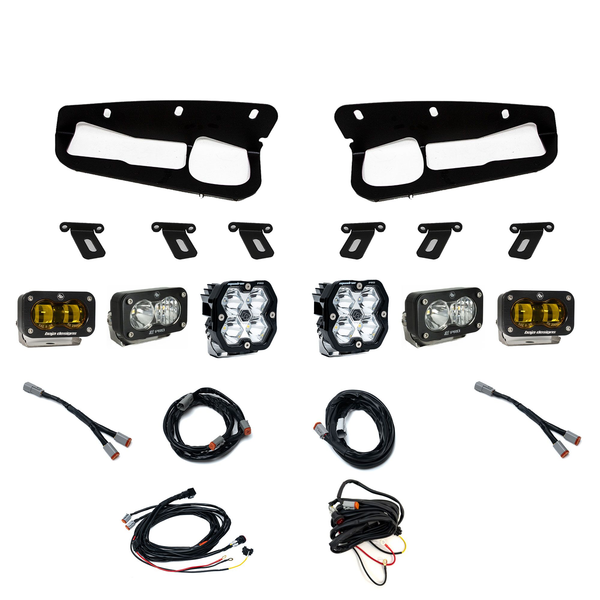 Squadron 2.0 Pro/S2 Pro/S2 SAE "Pro" Fog Pocket Light Kit - Ford 2021-26 Bronco; 2022-24 Bronco Raptor; Note: w/ Steel Bumper