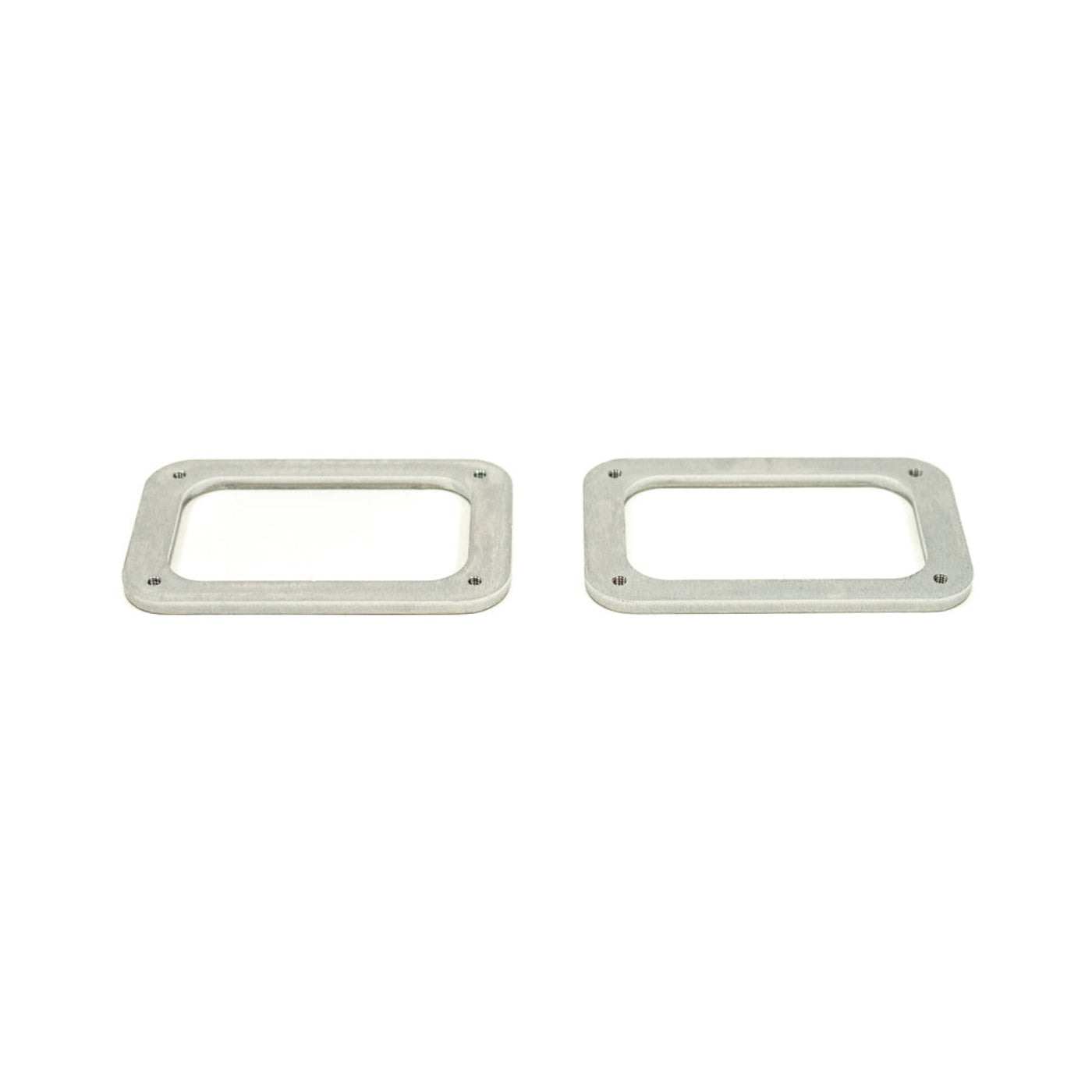 SDHQ Built Billet Aluminum S2 Flush Mount Backing Plates display of included parts 
