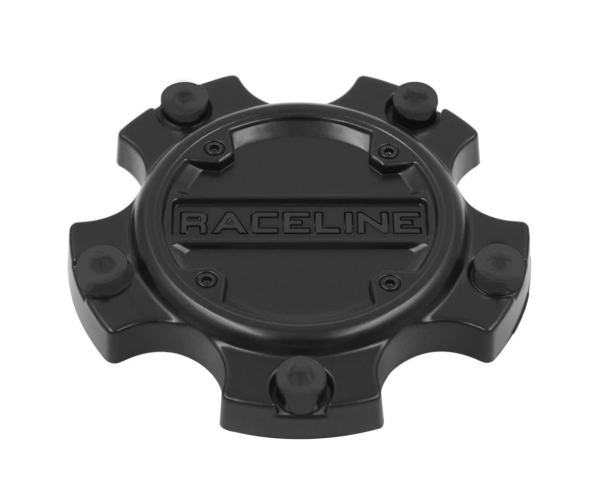RACELINE 947B SATIN BLACK CAP 5X139.7 Front View
