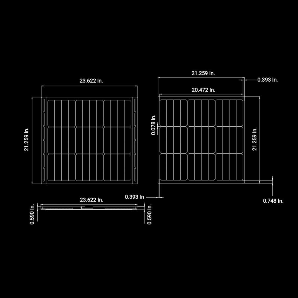 KC BLOX 50W Modular Solar Panel