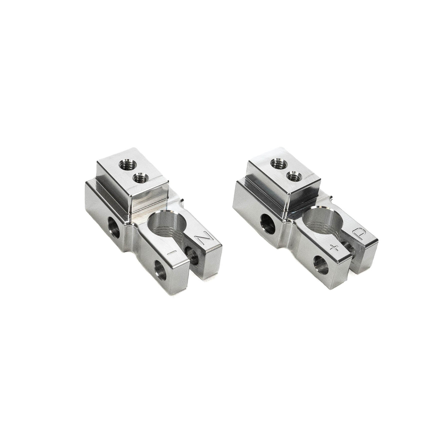 SDHQ Built Complete Billet Battery Terminal Kit display of included terminals 