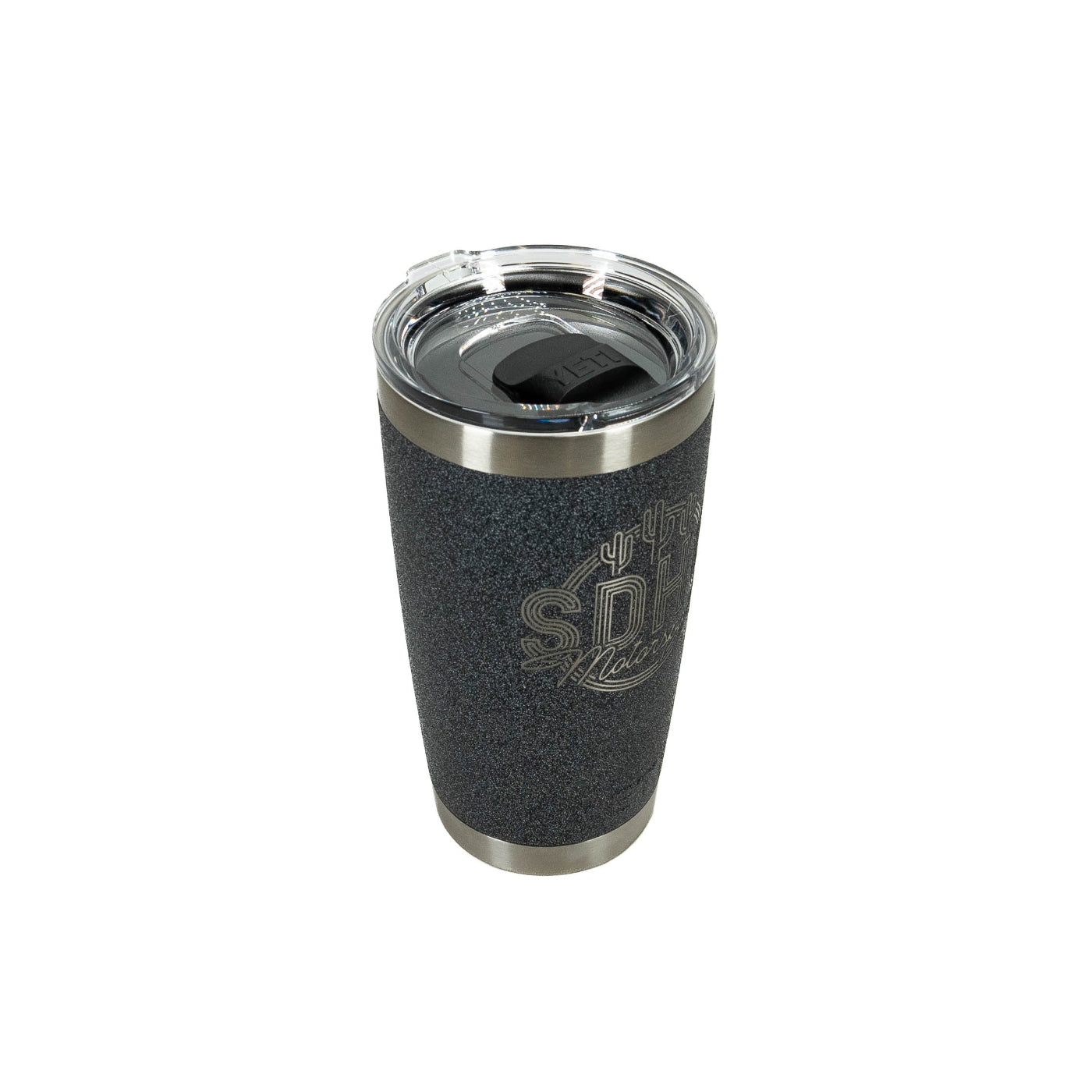 SDHQ Motorsports Neon Sign Logo Yeti Rambler 20oz Tumbler with MagSlider Lid | Black Stone