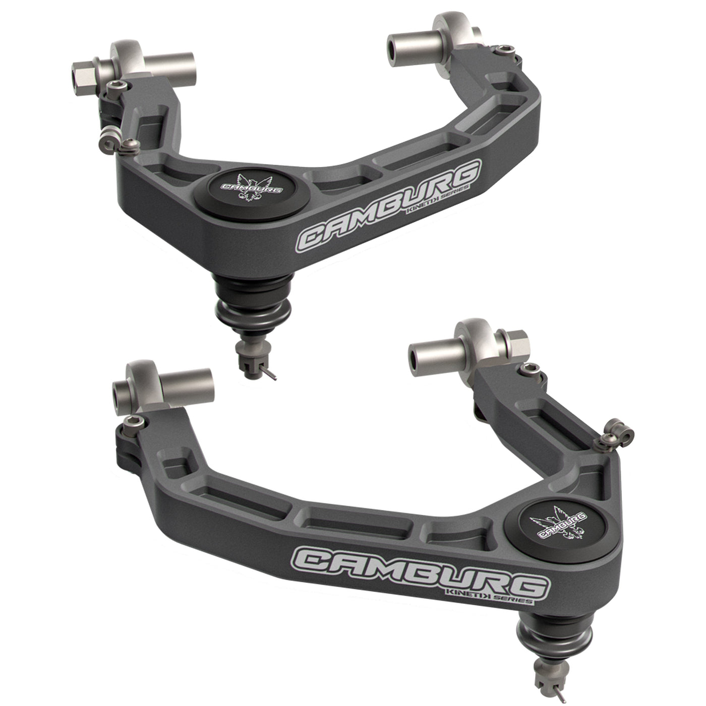 Camburg Engineering 2024-2025 Ford Ranger Raptor KINETIK Series X-Joint XL Upper Control Arm Kit Gray Front View Black