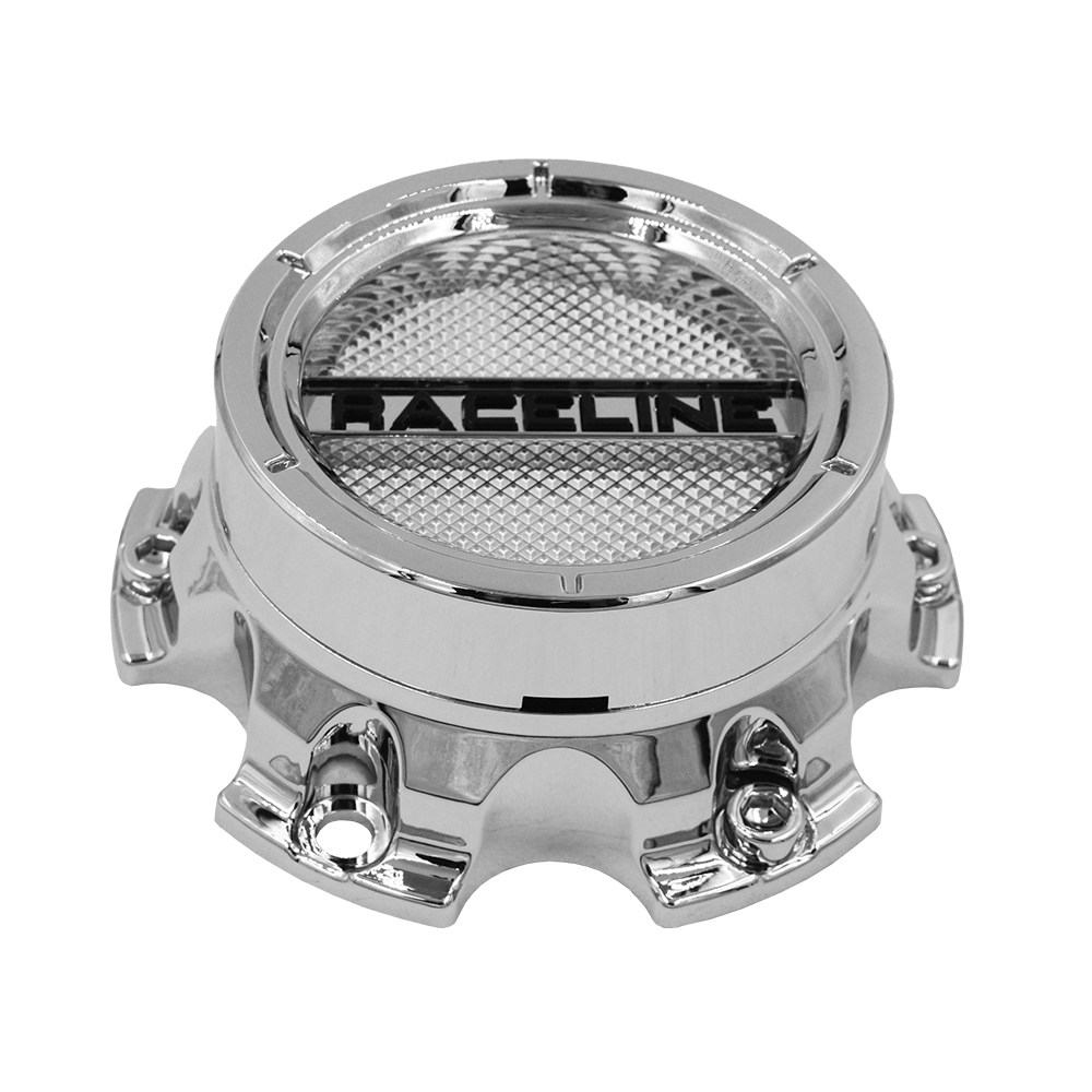 RACELINE WHEEL CHROME CAP 938/939 (6 LUG) CAP BOLT ON Front View