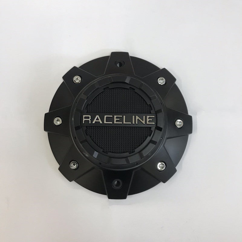 RACELINE WHEEL SERIES 930B SHIFT BLACK CAP (5/6 Lug) Front View