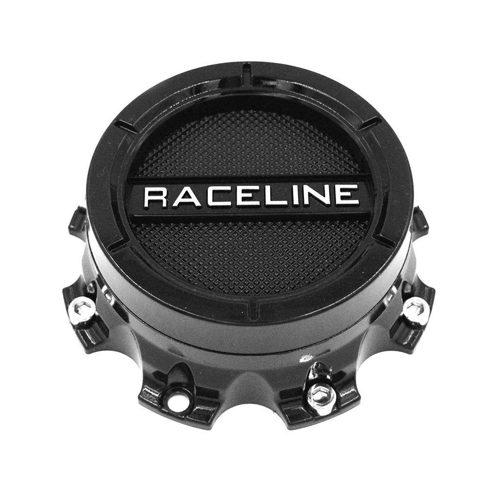 RACELINE 938/939 Gloss Black Center Cap Front View