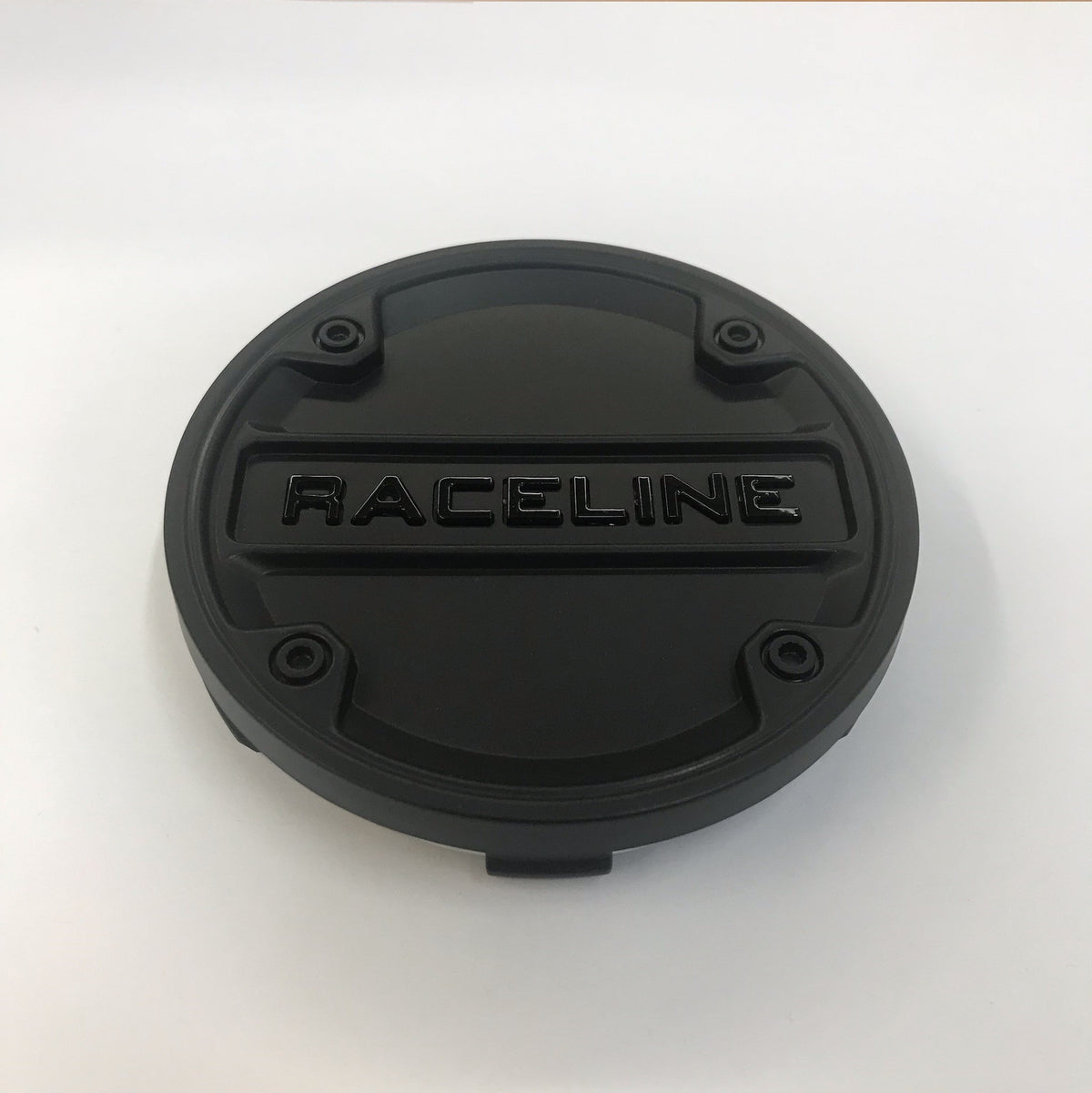 RACELINE 950B SATIN BLACK CAP 5X114.3, 6X114.3 Front View