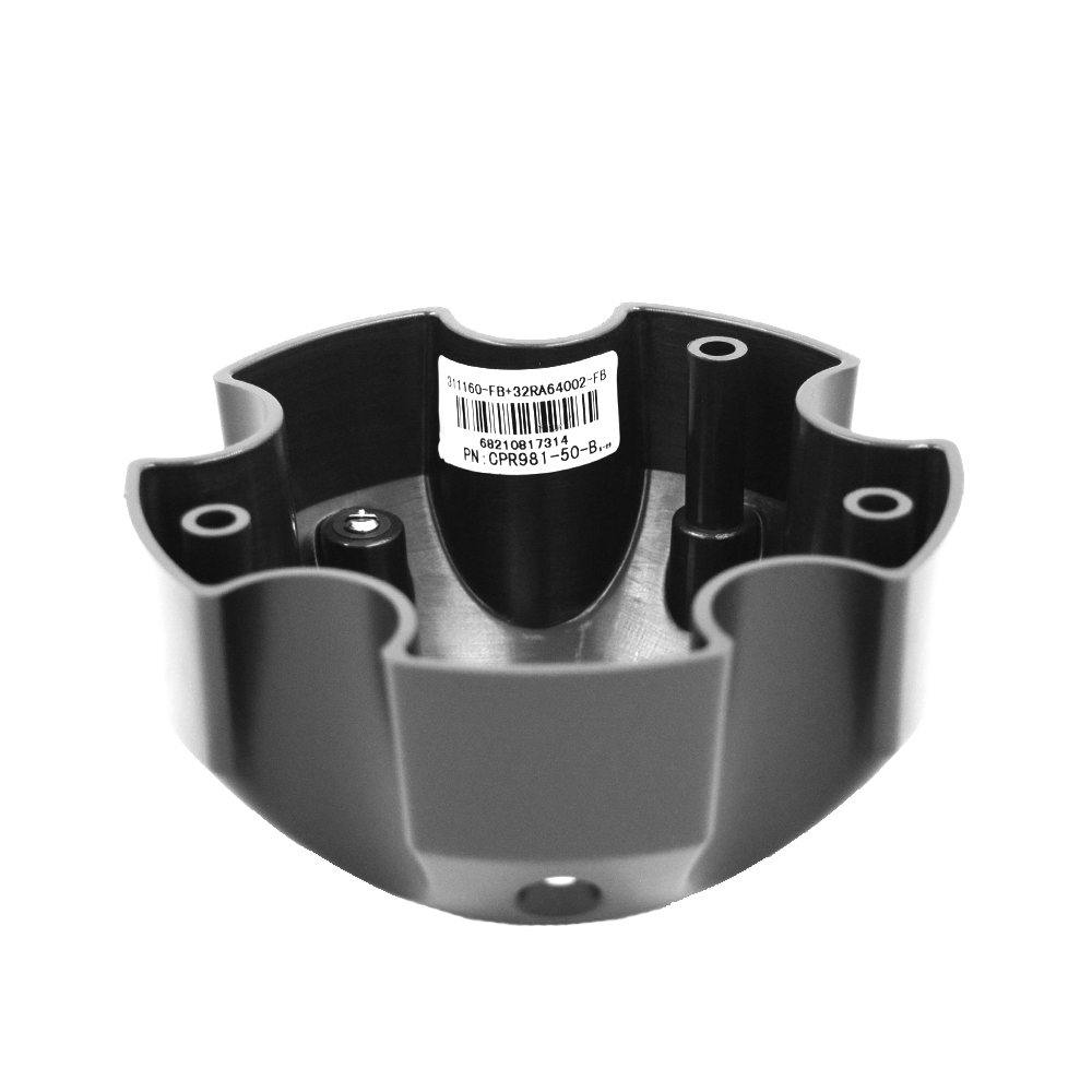 RACELINE 981 CAP BLACK 5X5.0 BOLT PATTERN Front View