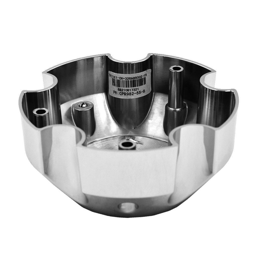 RACELINE 982 RAPTOR CAP CHROME W/BLACK LOGO 5X5.5/5X150 Front View