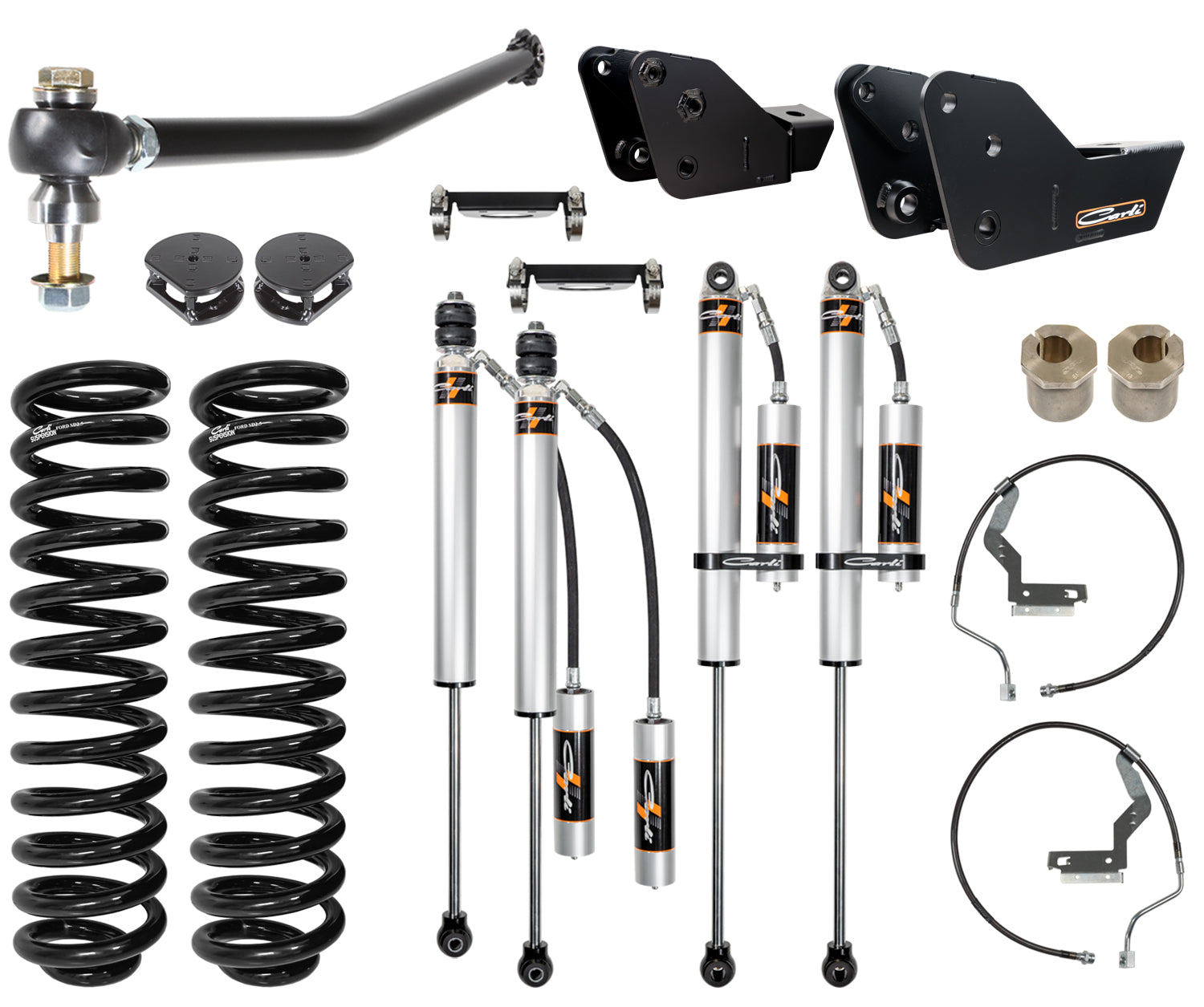 '23+ F250/F350 Carli Backcountry System Display of Included Parts 