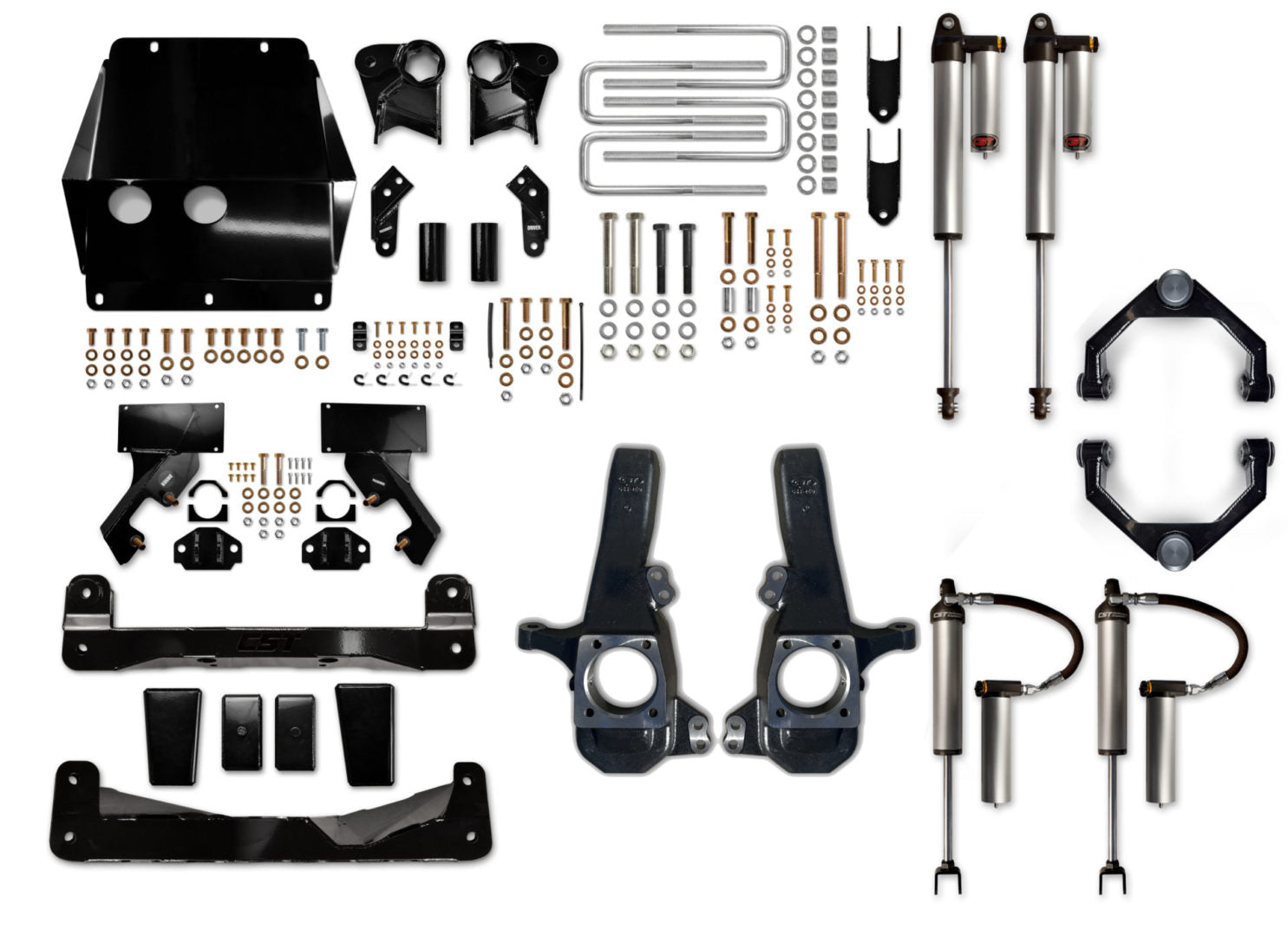 CST 20-25 GM 2500 4″ Stage 10M Suspension System w/ Midnight Edition CST Pro-Series 2.5 Shocks
