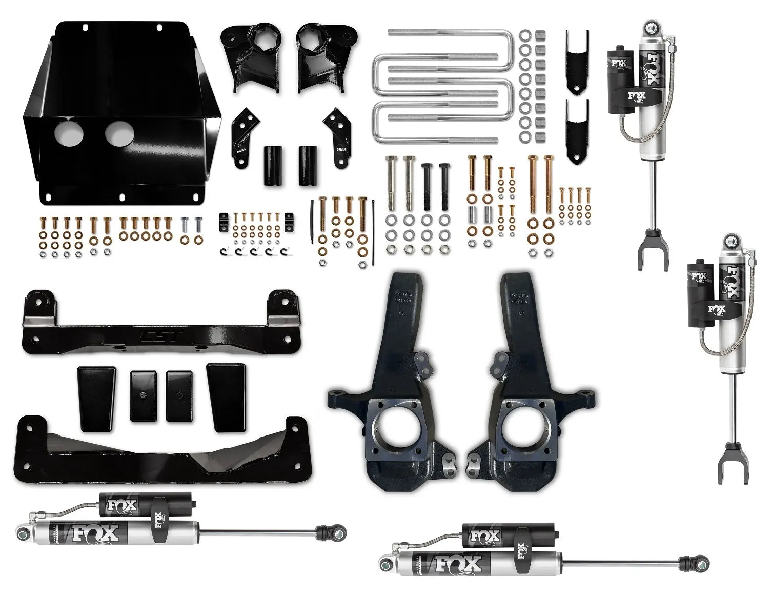 CST 20-25 GM 2500 4″ Stage 5 Suspension System w/ FOX 2.0 Reservoir Shocks
