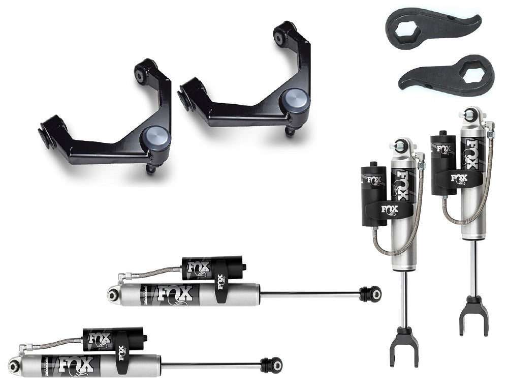 CST 2020+ GM 2500/3500HD Leveling Kit | Stage 2 Suspension System w/ FOX 2.0 Reservoir Shocks