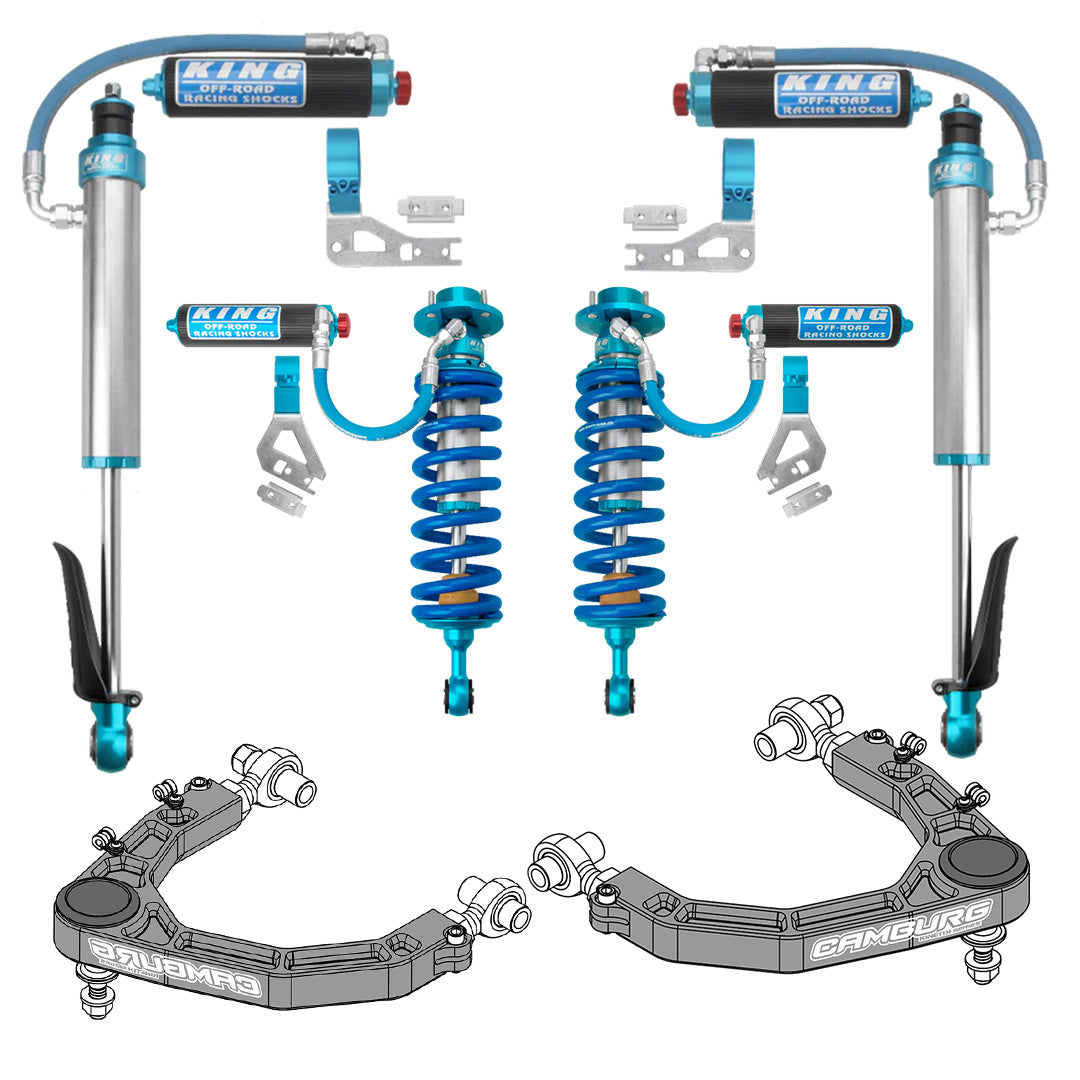 '23-24 Toyota Sequoia King Front 2.5 RR Coilovers and Rear 2.5 RR Rear Shocks w/ Compression Adjusters and Upper Control Arms parts