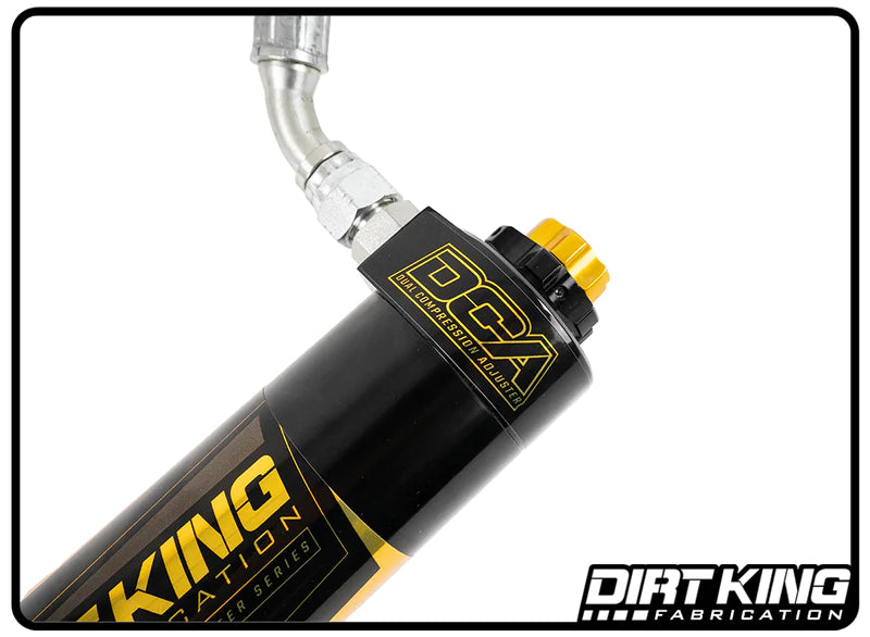 05-23 Tacoma Dirt King 2.5 DCA Remote Reservoir Rear Shocks Close-up Display 