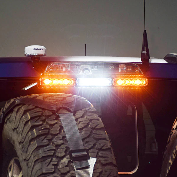 Third Brake Light DUAL Antenna Mount - 2017-2024 Ford Raptor - With Tomar LED Lights Display on Vehicle (In Use)